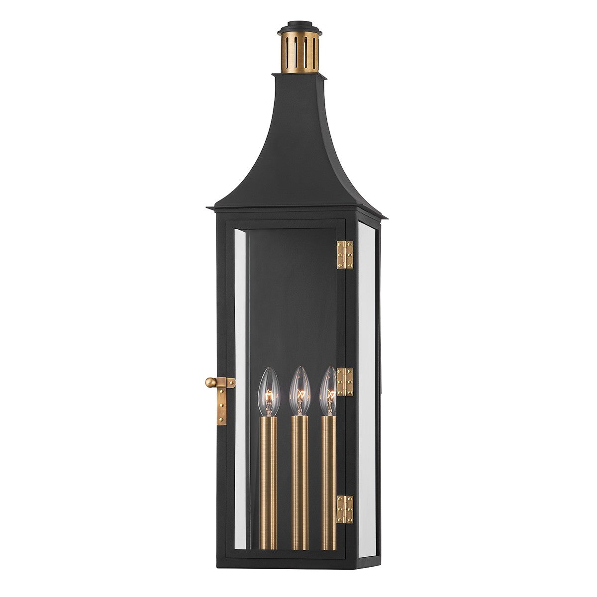 Weston Outdoor Wall Sconce in Patina Brass