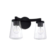 Aaron Matte Black Vanity Light