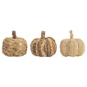 Natural Woven Pumpkin Box Set Fall Autumn