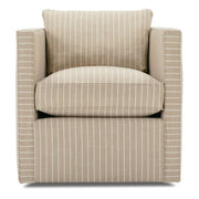 Rothko Tan Stripe Swivel Chair