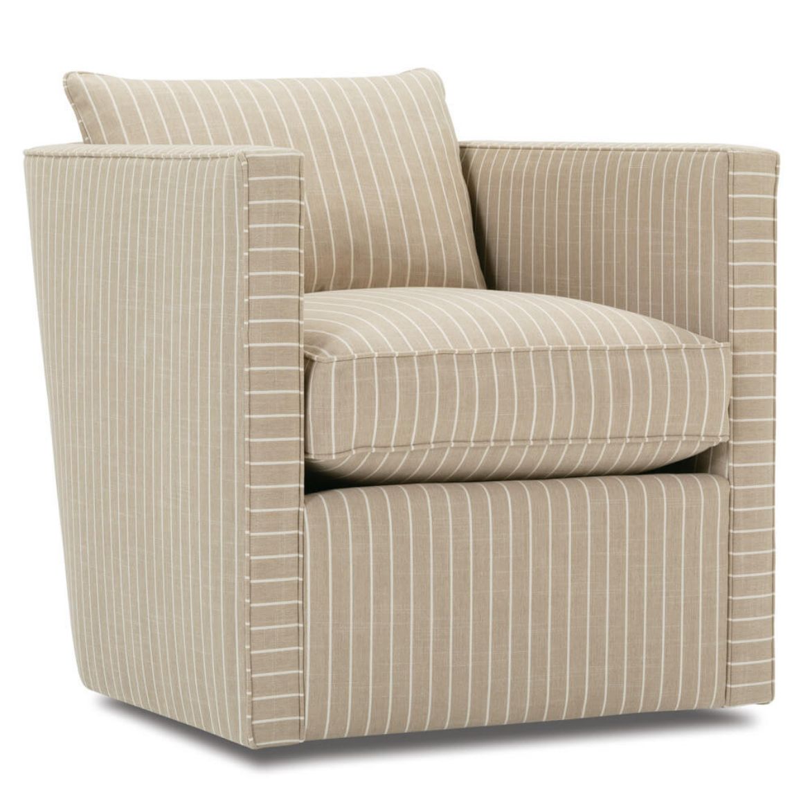 Rothko Tan Stripe Swivel Chair