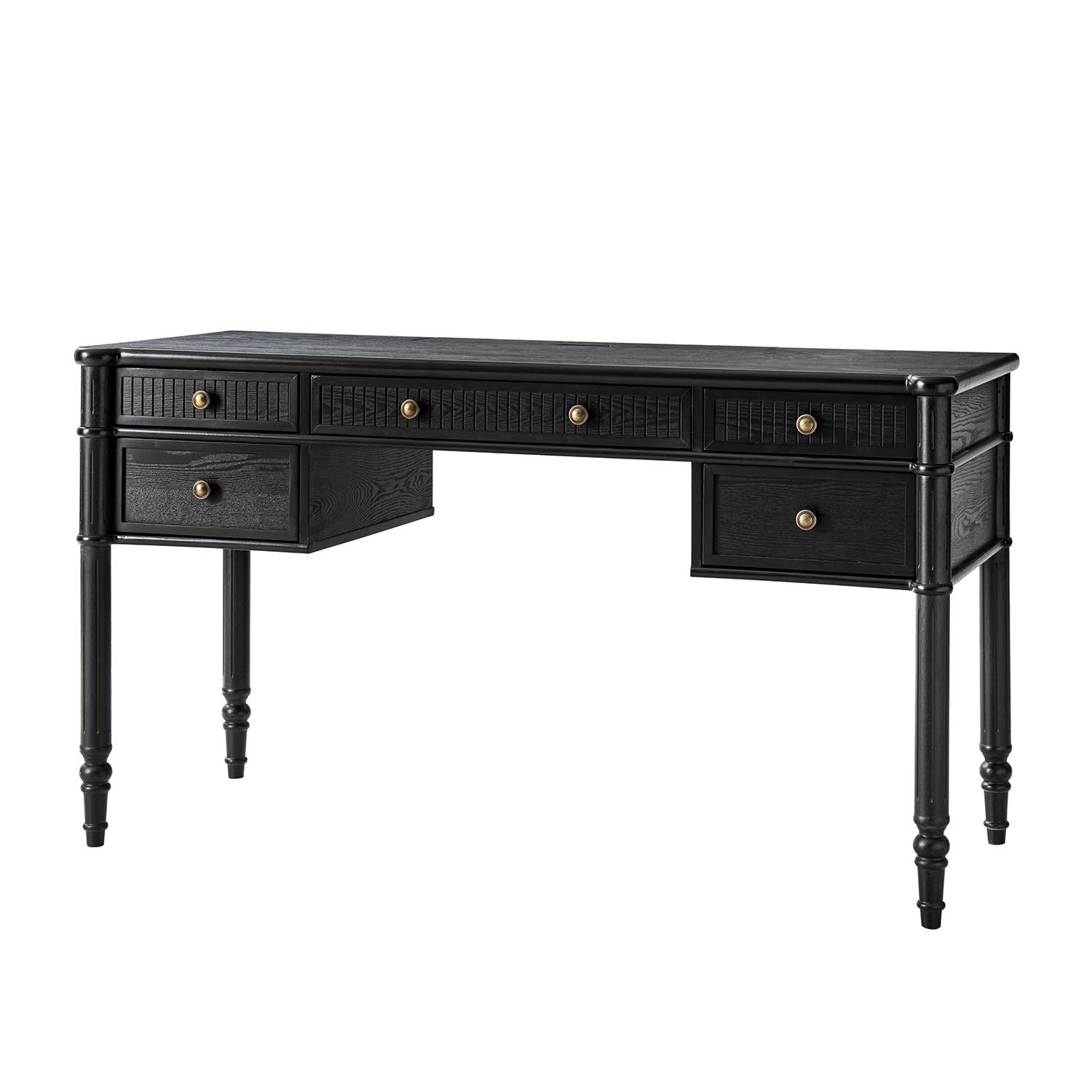 Derk 55''W Desk With 5 Drawers