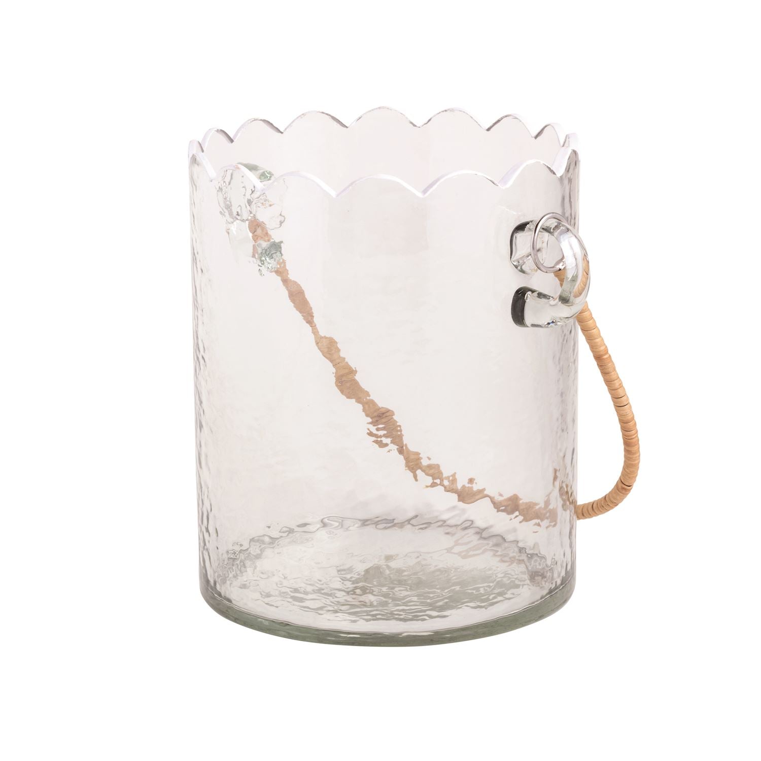 Glass Scallop Ice Bucket