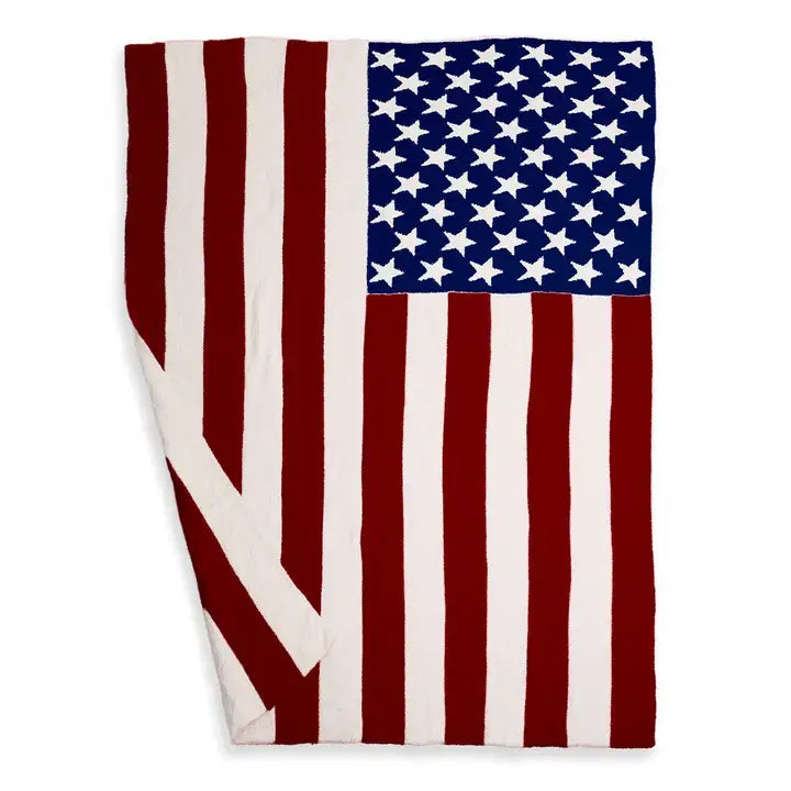 American Flag Cozy Soft Throw Blanket