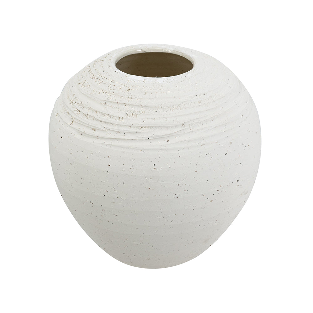 Round Hand-Pulled Ceramic Vase