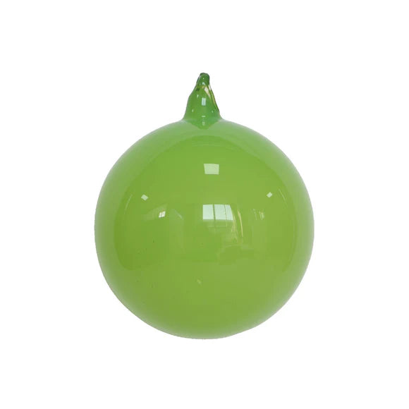 Lime 4" Milky Glass Ornament