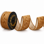 John Mark Brown Velvet Corduroy 2.5" Ribbon