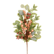 33.5" Pink Berry And Eucalyptus Spray
