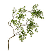38" White Textured Ball Branch