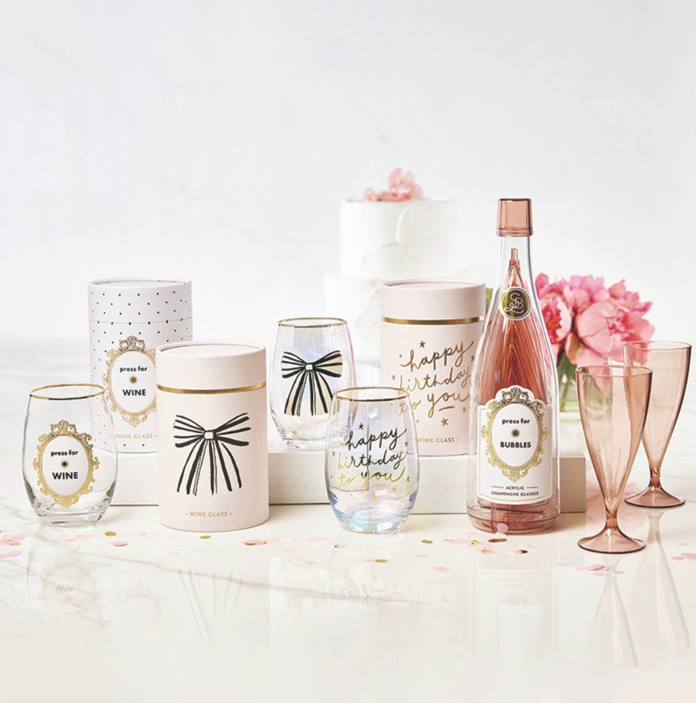 Acrylic Champagne Glasses  - Press For Bubbles