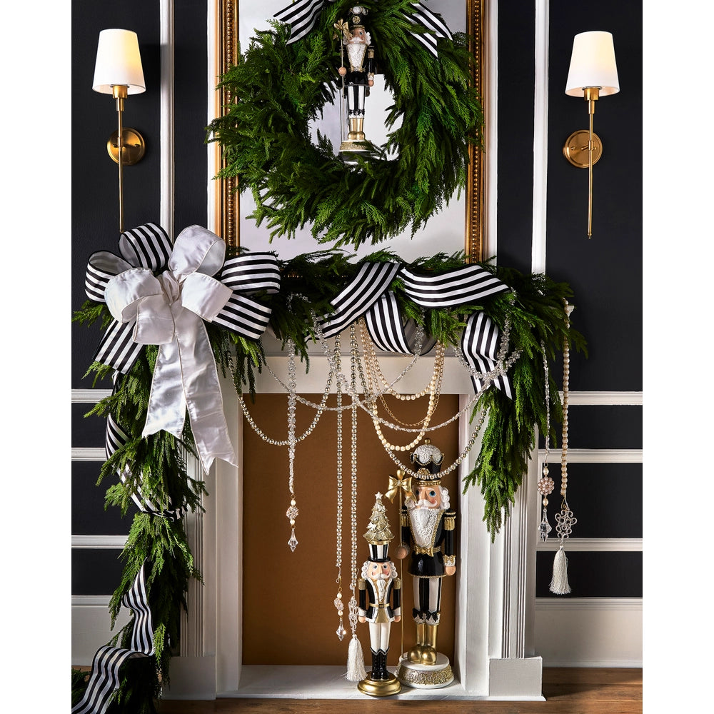 5' Ribbed Pearl And Rhinestone Garland