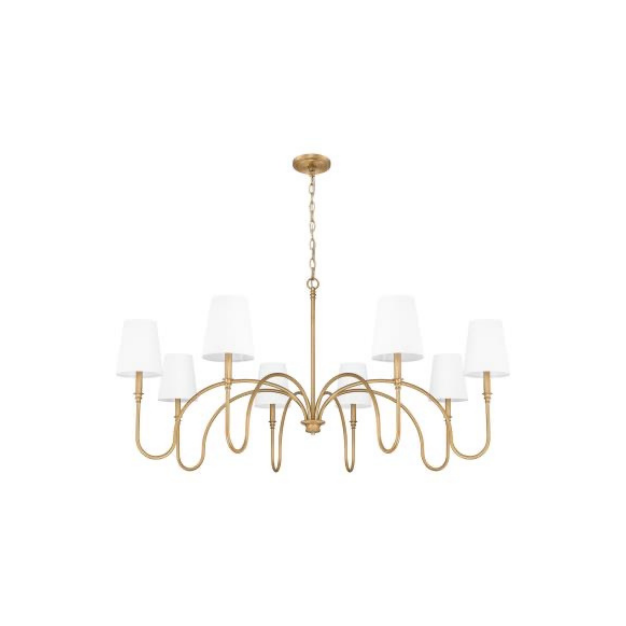Jisele Rubbed Brass Chandelier