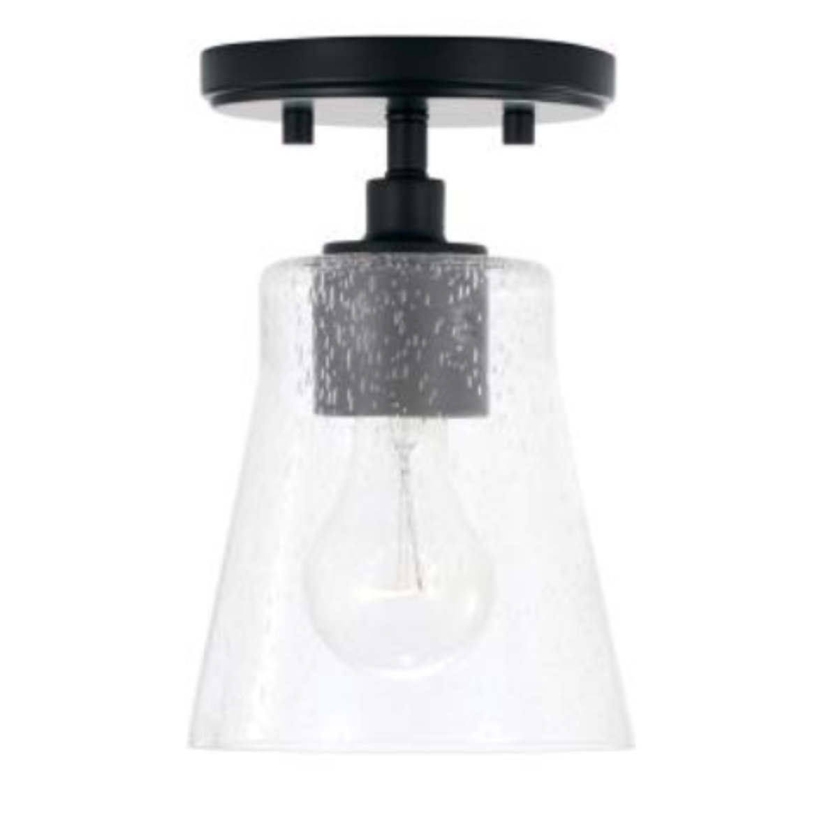 Jackie Matte Black Semi-Flush Mount / Pendant