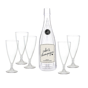 Acrylic Champagne Glasses - Cake and Champagne