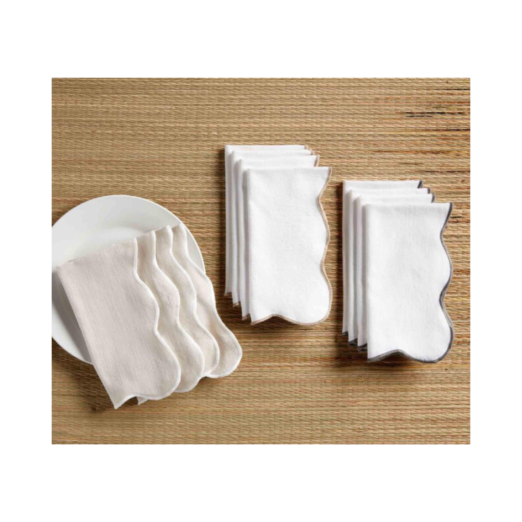 Scalloped Trim Napkin Set