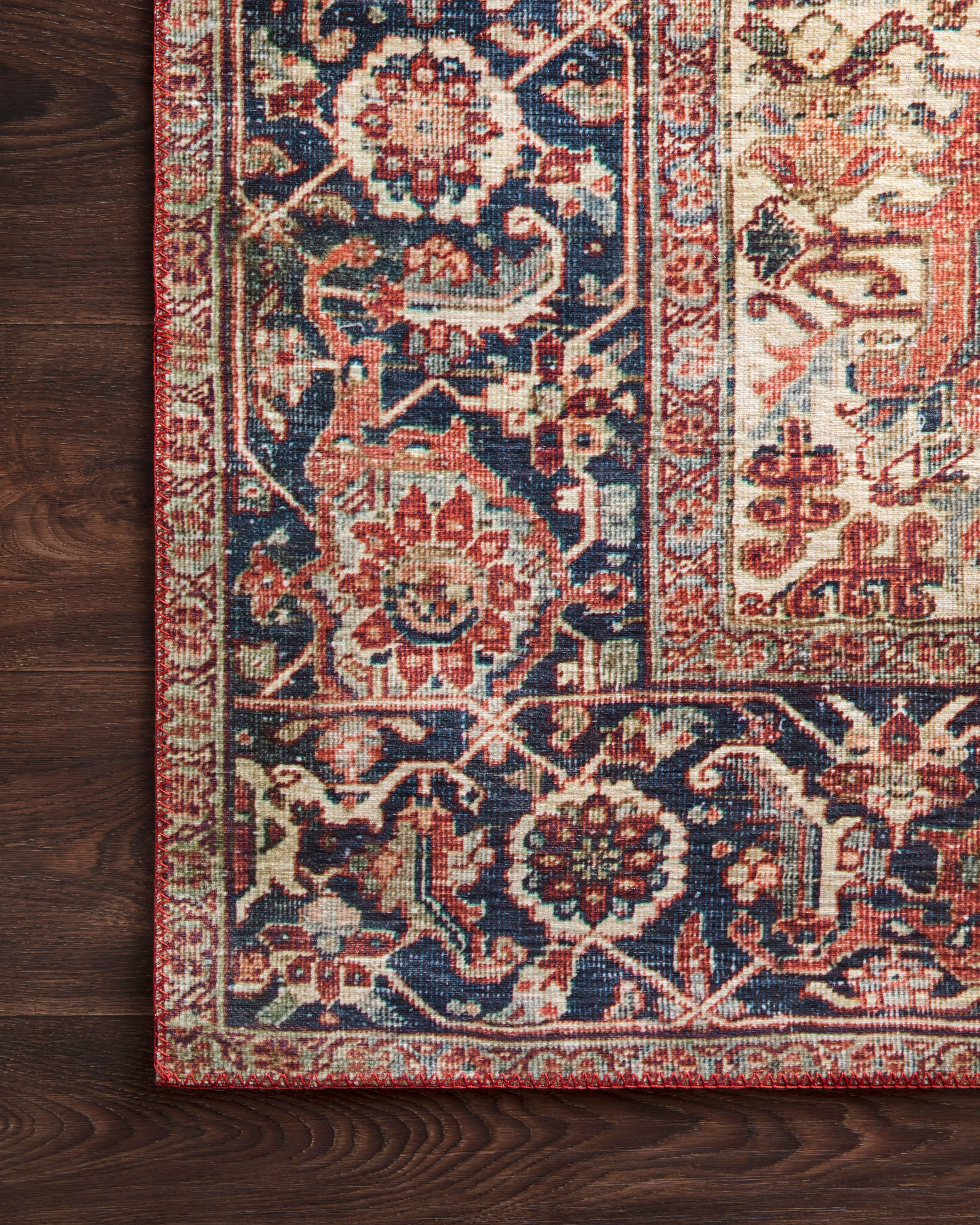 Layla Red / Navy Rug