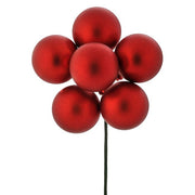 Red Matte Ornament Bundle Stem