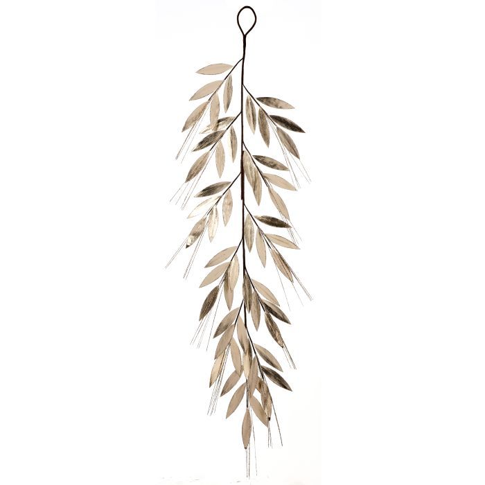 48" Metallic Laurel Leaf Garland