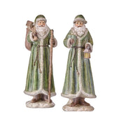 13" Green Resin Santa