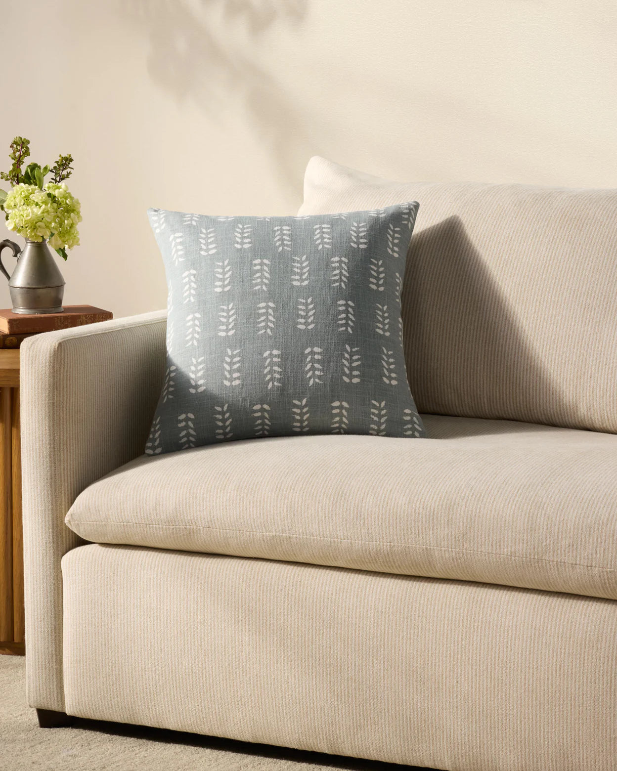 Tully Light Blue Down Pillow