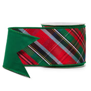 4" Tartan Plaid Wired Ribbon