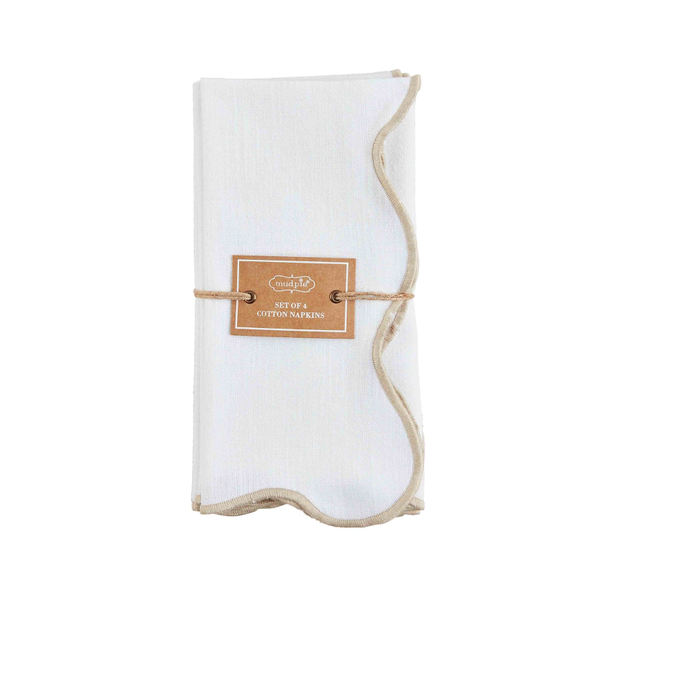 Scalloped Trim Napkin Set