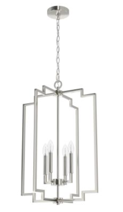 Zoanne Brushed Nickel 4 Light Pendant