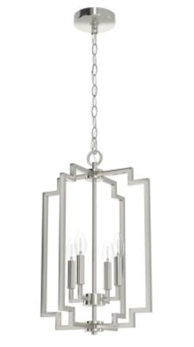 Zoanne Brushed Nickel 4 Light Pendant