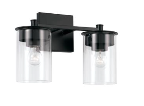 Dawson Matte Black Vanity Light