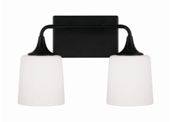 Lisa Matte Black Vanity Light