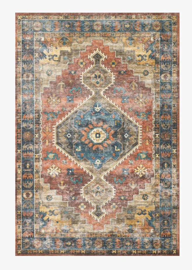 Sky Rust/Blue Rug