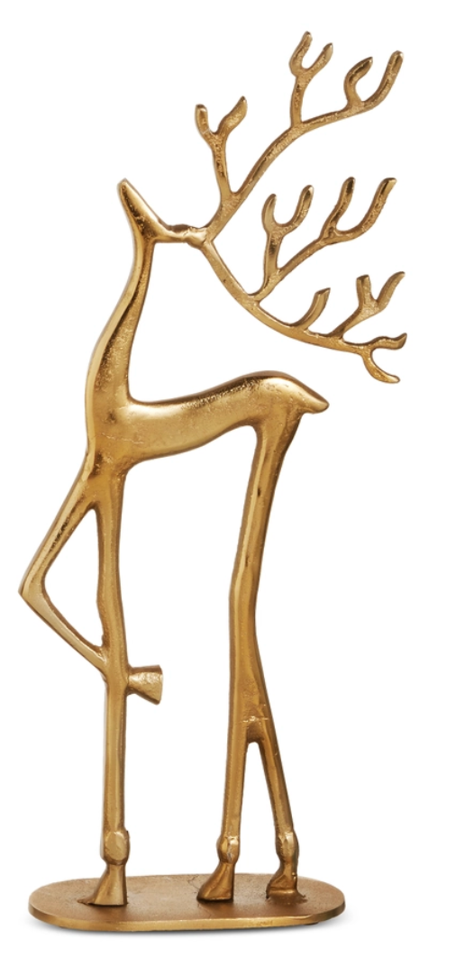 Prancing Gold Iron Deer