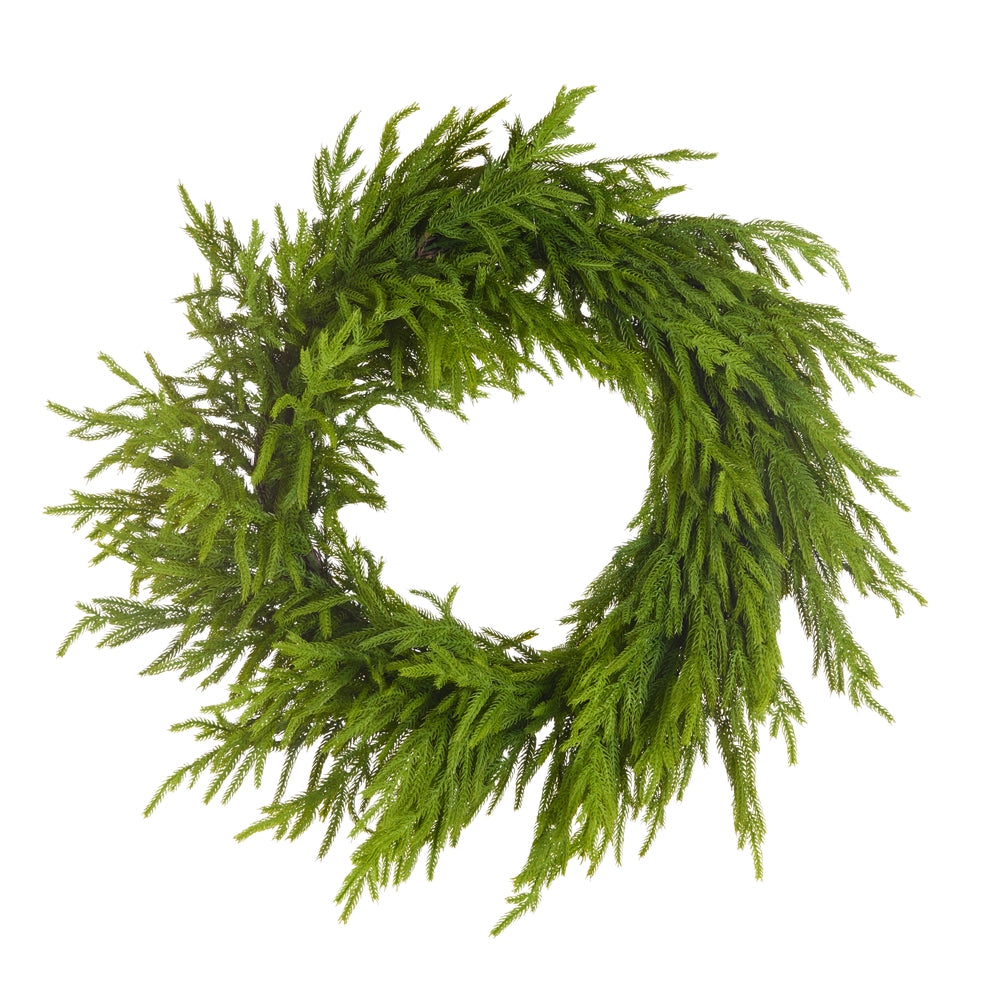 30" Real Touch Norfolk Pine Wreath