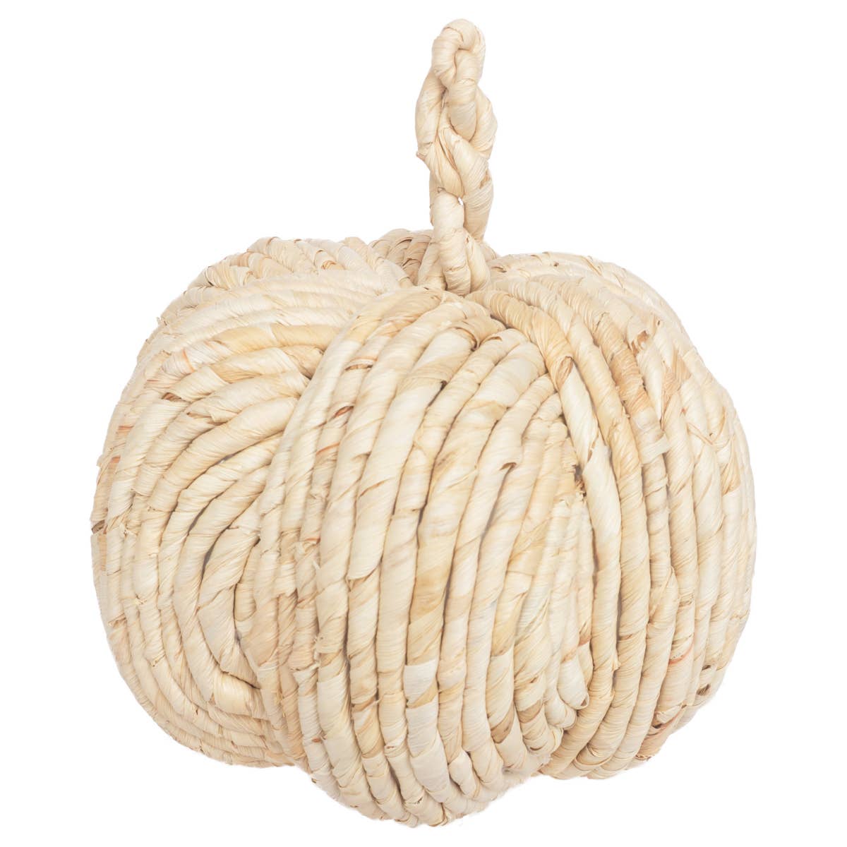 8.75" Round Natural Woven Pumpkin Fall