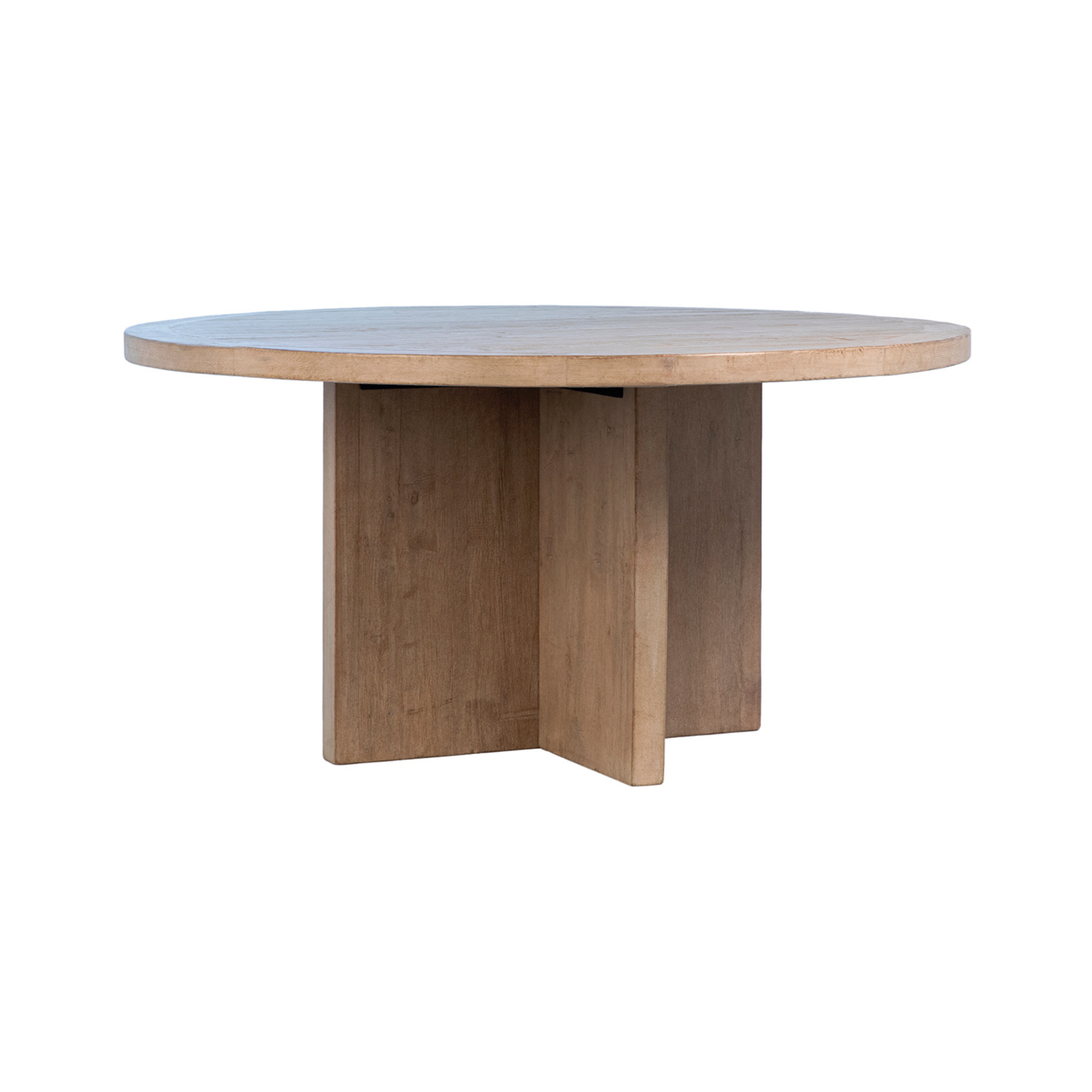 Haley White Wash Round Dining Table