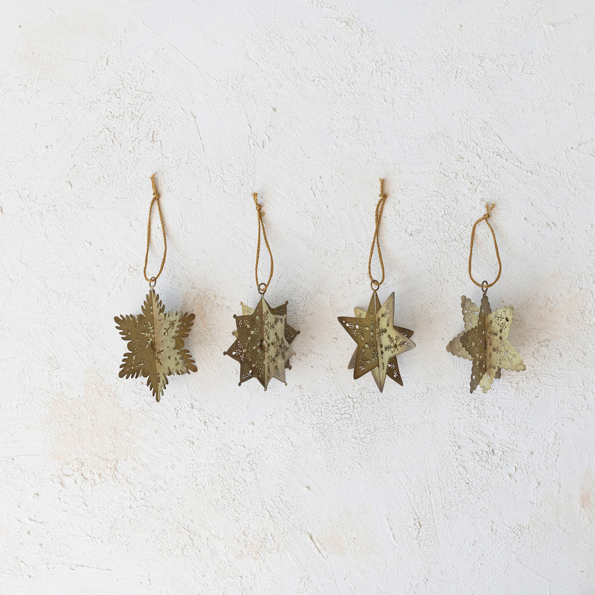 Antique Gold Cut-Out Snowflake Ornament