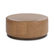 Claire Sedona Brown Round Ottoman
