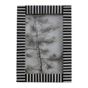 Black & White Ribbed Photo Frame
