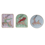 Enameled Metal Reindeer Dish