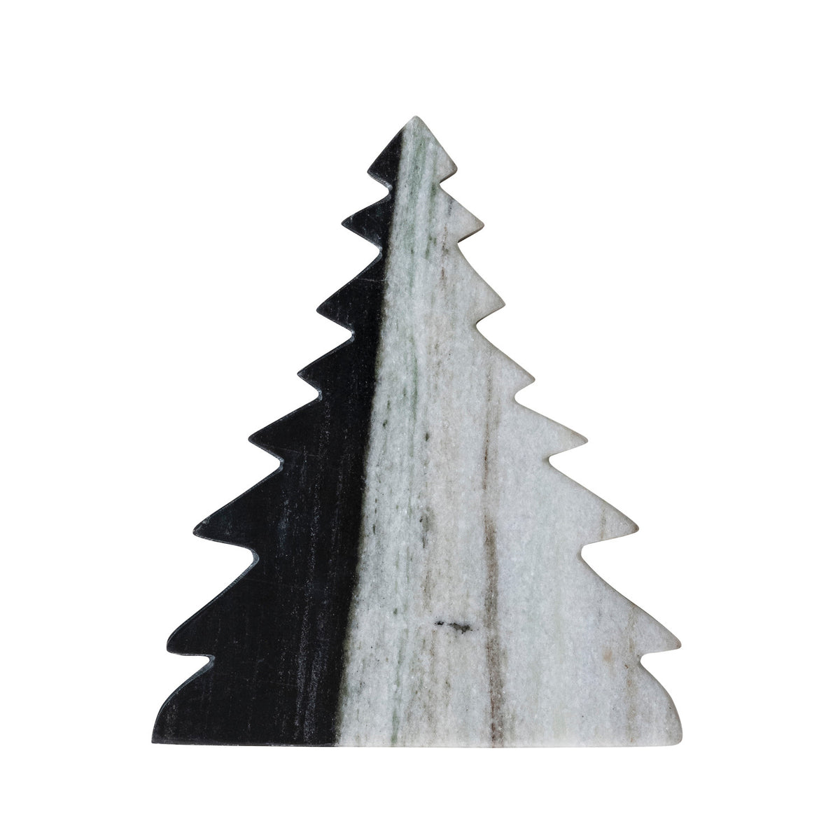 Black Melange Marble Tree Shaped Trivet