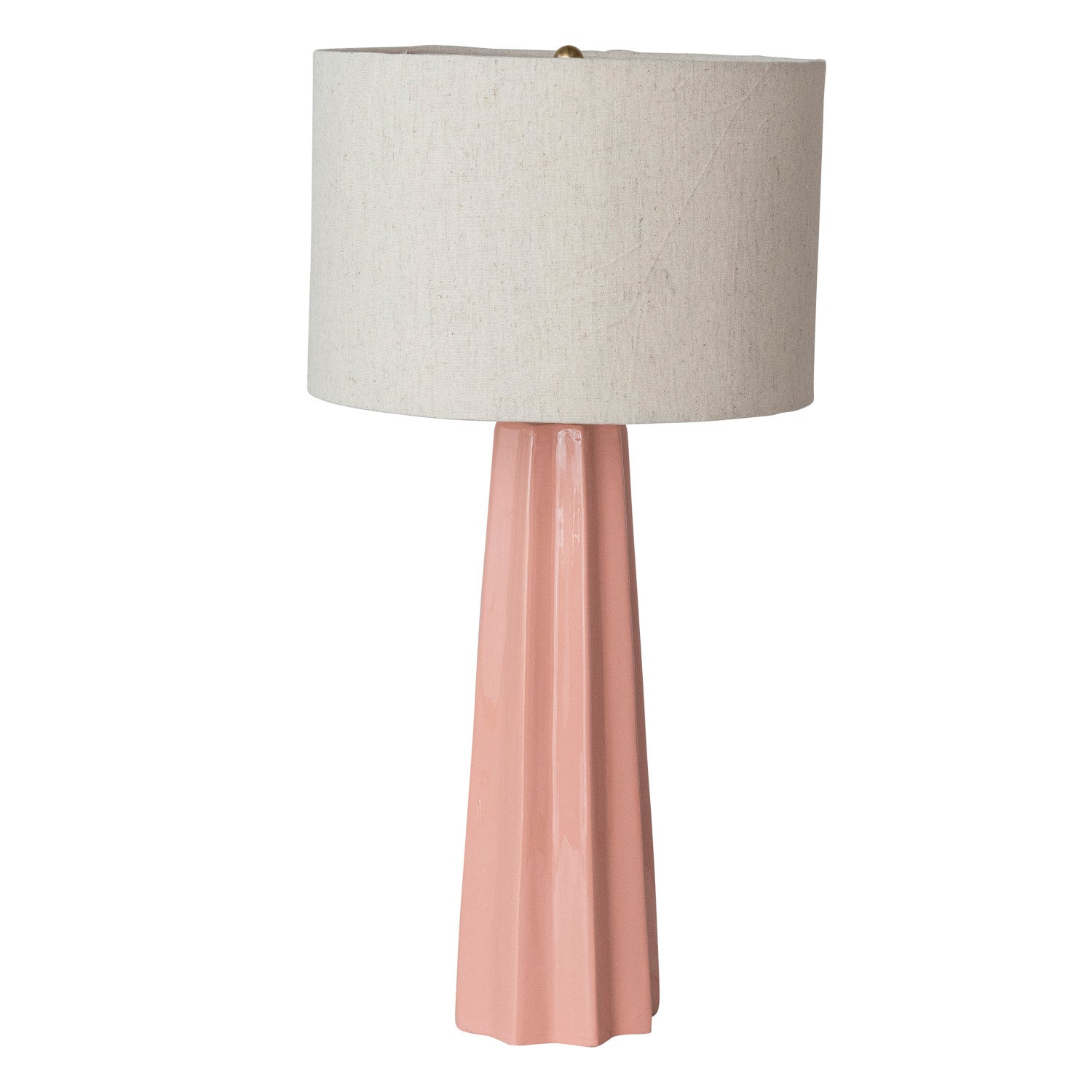 Pink Fluted Table Lamp