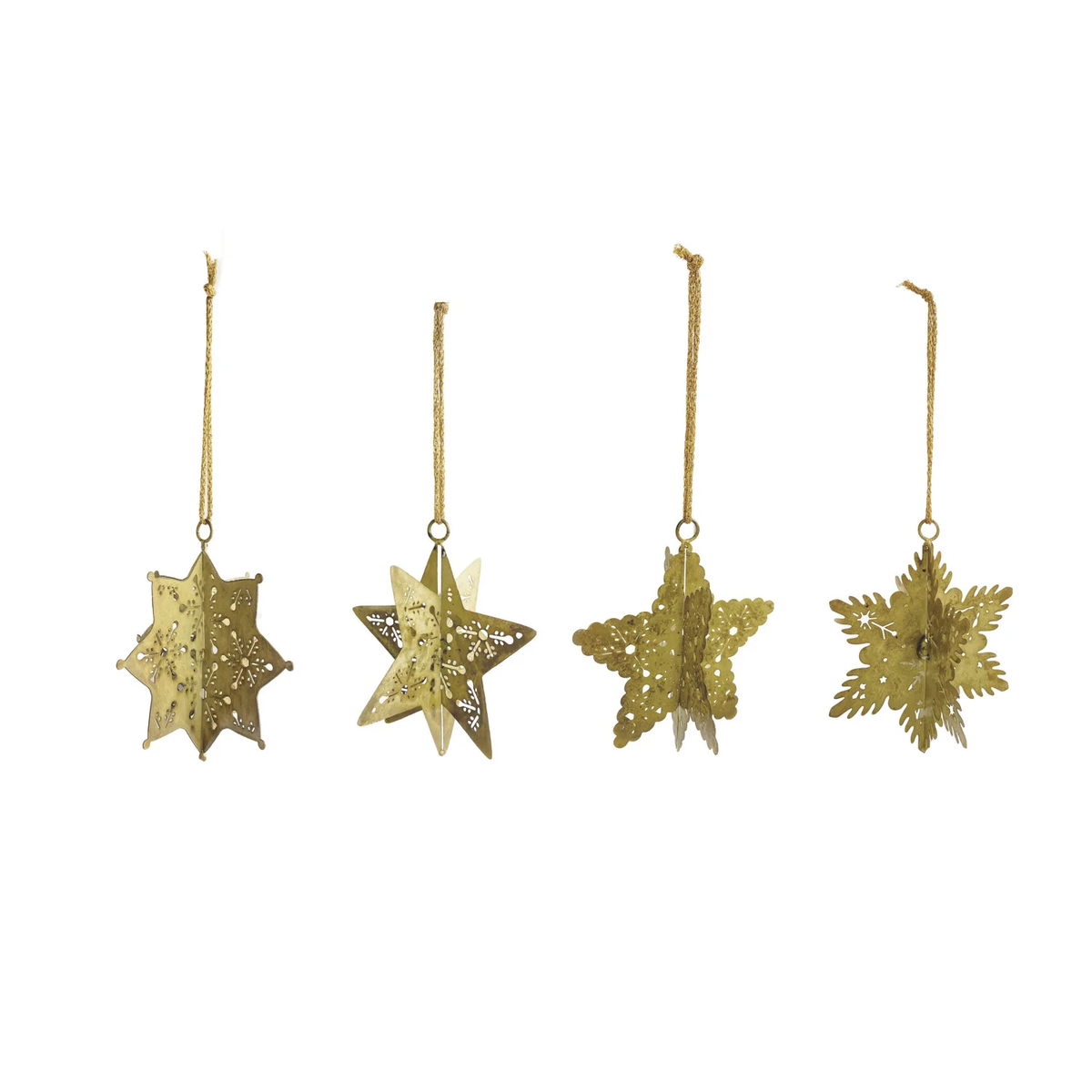 Antique Gold Cut-Out Snowflake Ornament
