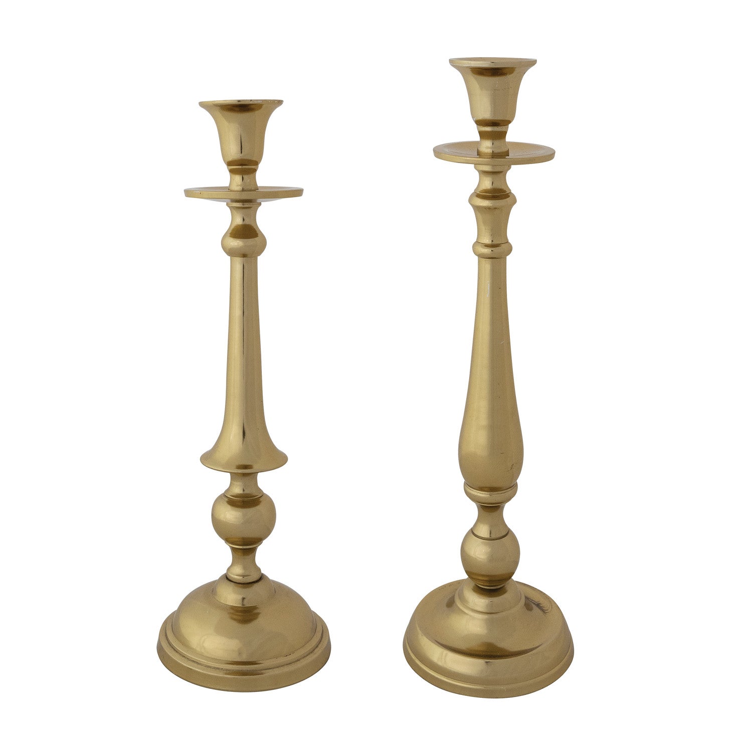 Brass Taper Candle Holders - Set of 2