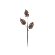 24"H Faux Champagne Glitter Pinecone Stem