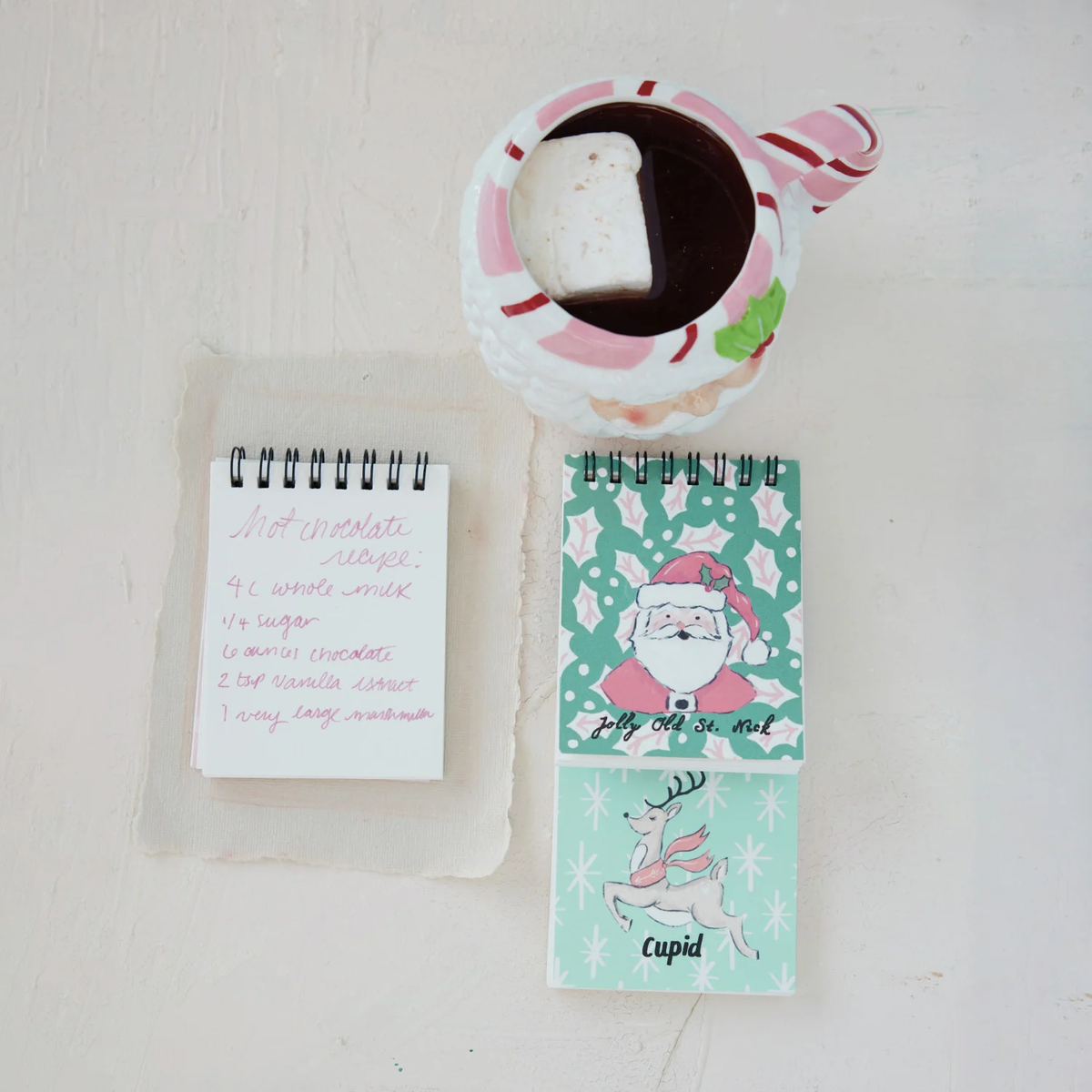 Hand-Painted Ceramic Santa Head Shaped Mug