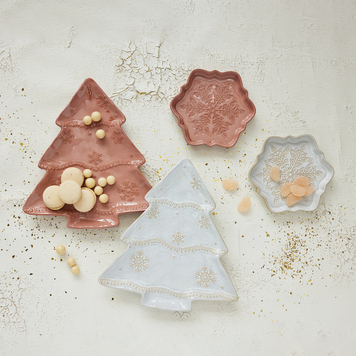 Stoneware Tree Shaped Plate