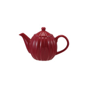 Red Fluted Teapot