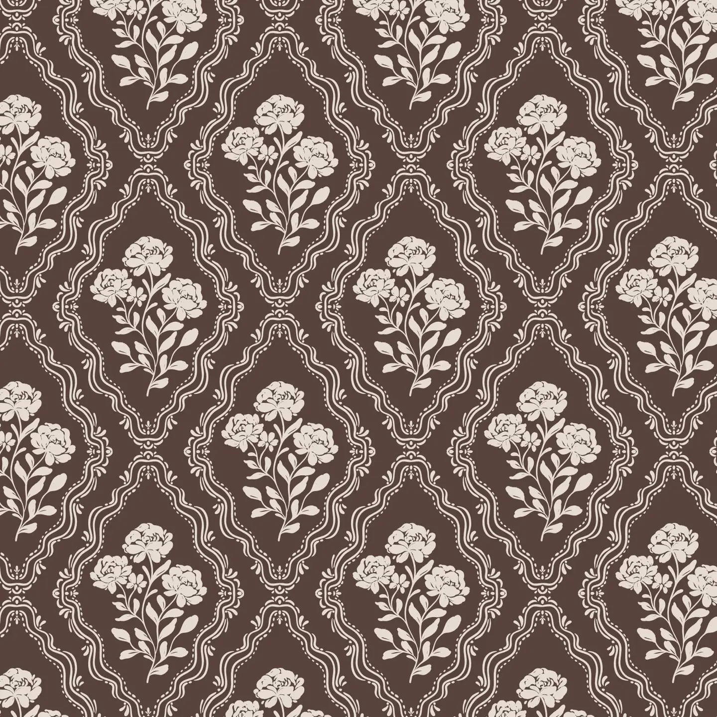 Victorian Bloom - Brown