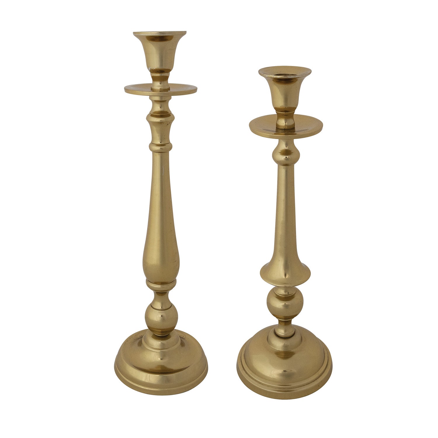 Brass Taper Candle Holders - Set of 2