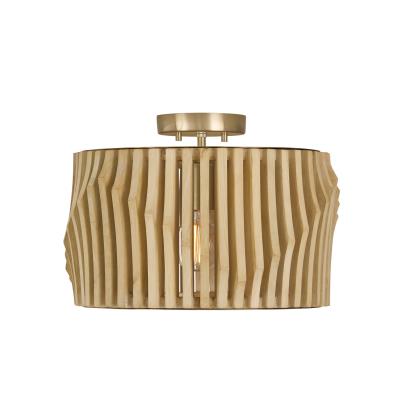 Archer Blonde Wood Semi-Flush Mount